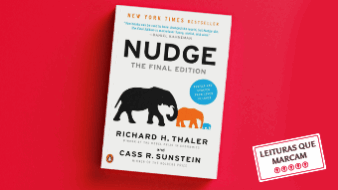 Capa do livro Nudge de Richard Thaler e Cass Sunstein sobre psicologia comportamental e tomada de decisão