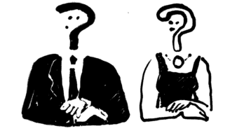 ilustração pessoas interrogação comunicação b2b, identidade de marca, publico, audiência, marketing blog